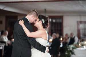 bride and groom first dance