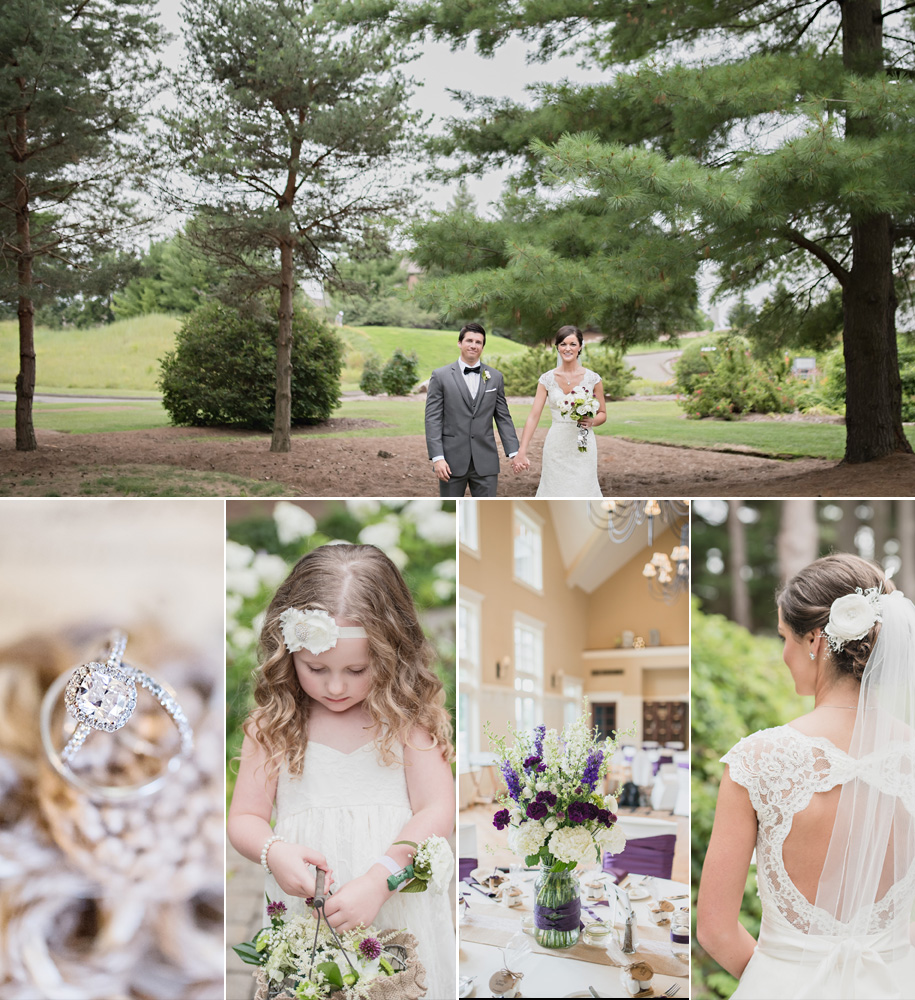 Rustic elegant black tie country club wedding