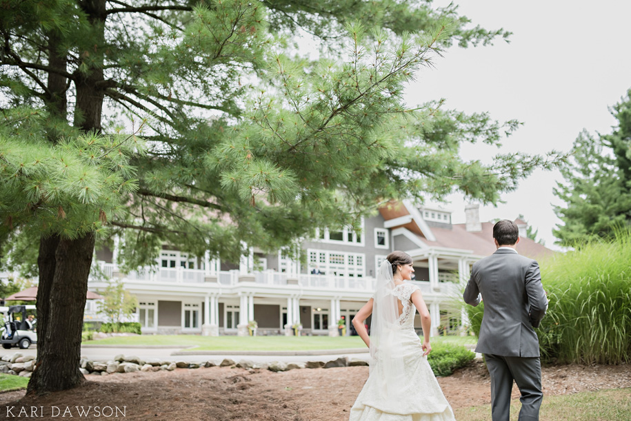 Rustic elegant black tie country club wedding