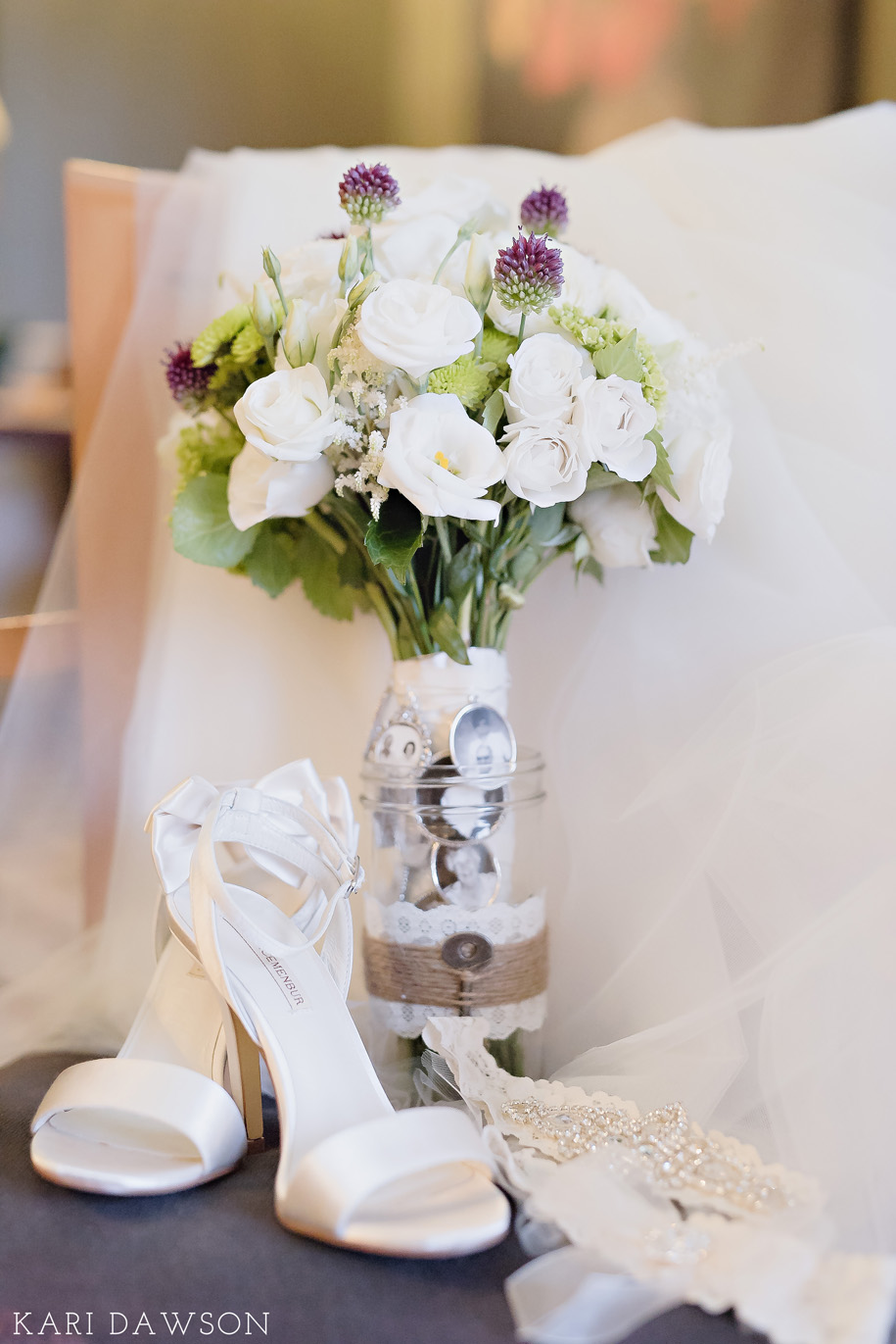 Rustic bouquet for this Rustic Elegant Black Tie Country Club Wedding