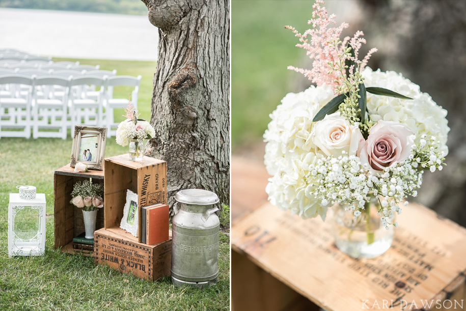 Rustic summer wedding with vintage details l blush and cream wedding l shabby chic l waldenwoods
