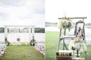 Rustic summer wedding with vintage details l blush and cream wedding l shabby chic l waldenwoods