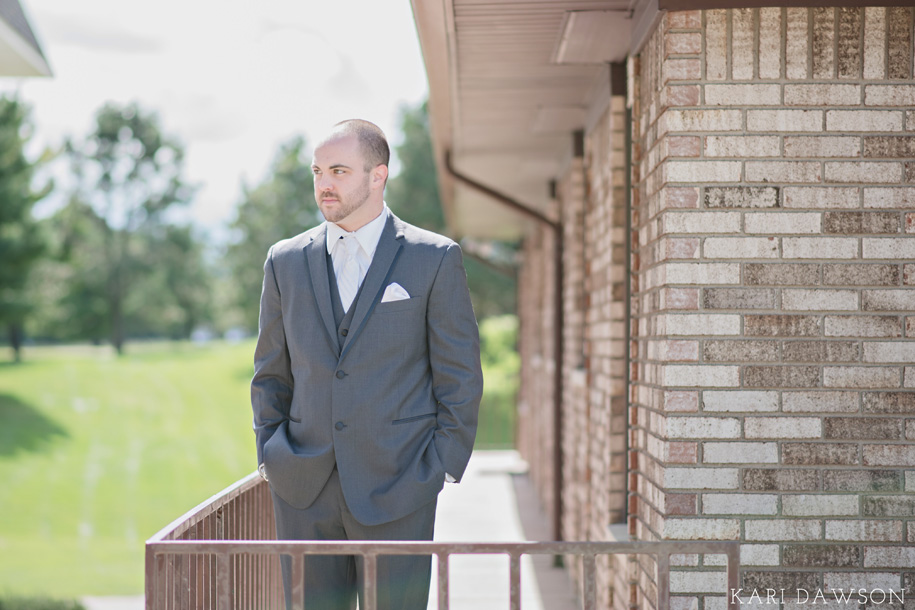 Groom getting ready for the big day l Romantic and Rustic Outdoor Inner Circle Estate Wedding by Kari Dawson