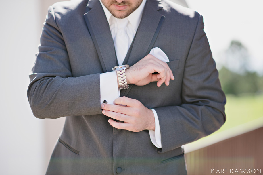 Groom accessories l Groom in suspenders l Outdoor Inner Circle Estate Wedding by Kari Dawson