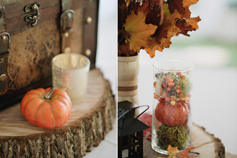 Autumn Wedding Decor l Pumpkin Wedding Ideas l Fall Wedding Centerpiece l Rustic and Romantic Outdoor Inner Circle Estate Wedding by Kari Dawson