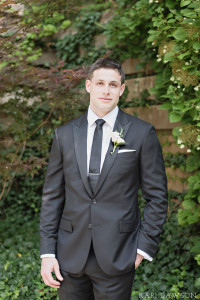 Classic black tuxedo and black tie for an elegant jewish celebration by Kari Dawson Photography