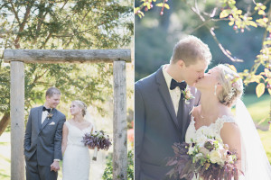 Bride and Groom portraits and Dow Gardens wedding photos by Kari Dawson Photography