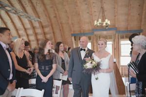 Rustic and romantic barn wedding ceremony at On Eagles Wings in Midland Michigan by Kari Dawson Photography