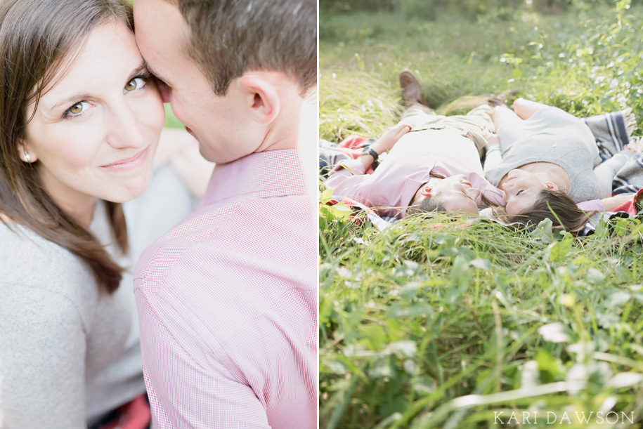 A fall Arboretum engagement in the woods just off of the University of Michigan campus by Kari Dawson Photography