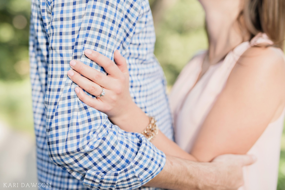 A fall Arboretum engagement in the woods just off of the University of Michigan campus by Kari Dawson Photography