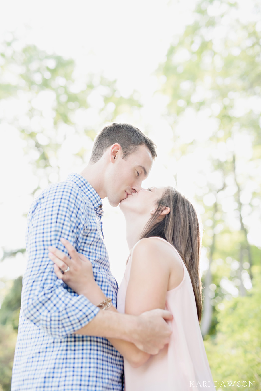 A fall Arboretum engagement in the woods just off of the University of Michigan campus by Kari Dawson Photography