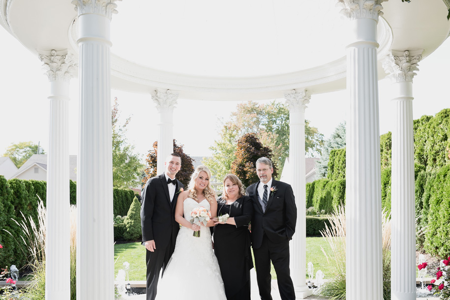 Outdoor family portraits at a fall wedding in Michigan by Kari Dawson