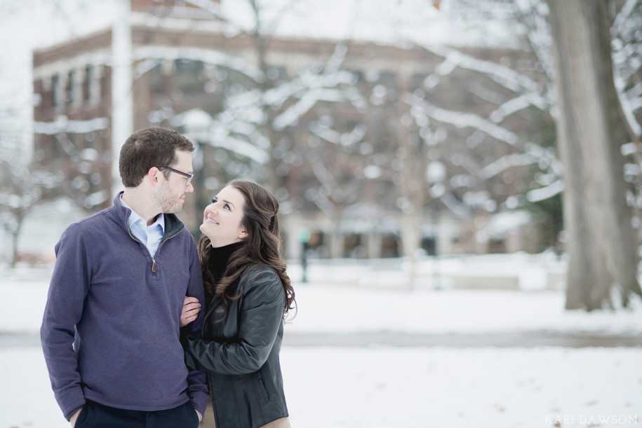 A snowy University of Michigan Campus winter engagement in Ann Arbor Michigan-13