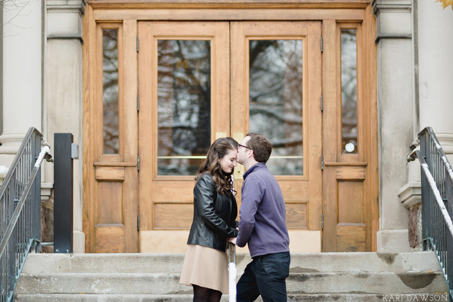 A snowy University of Michigan Campus winter engagement in Ann Arbor Michigan-19