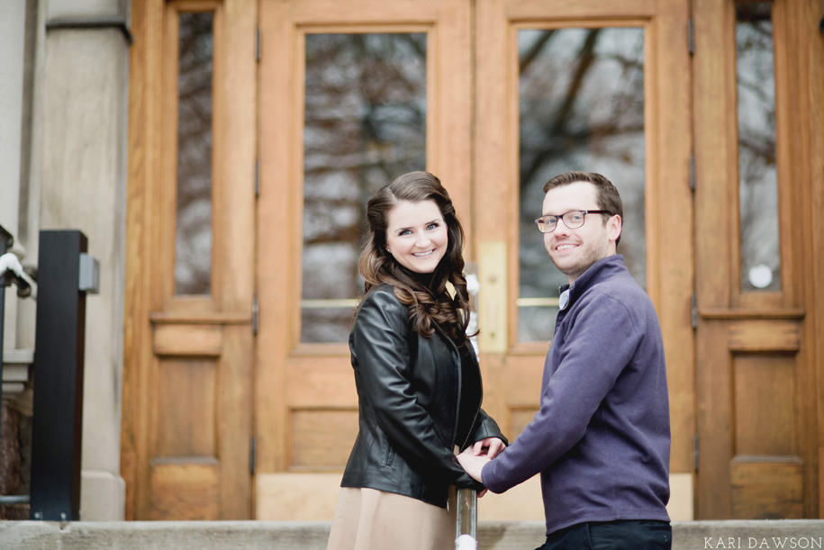 A snowy University of Michigan Campus winter engagement in Ann Arbor Michigan-3