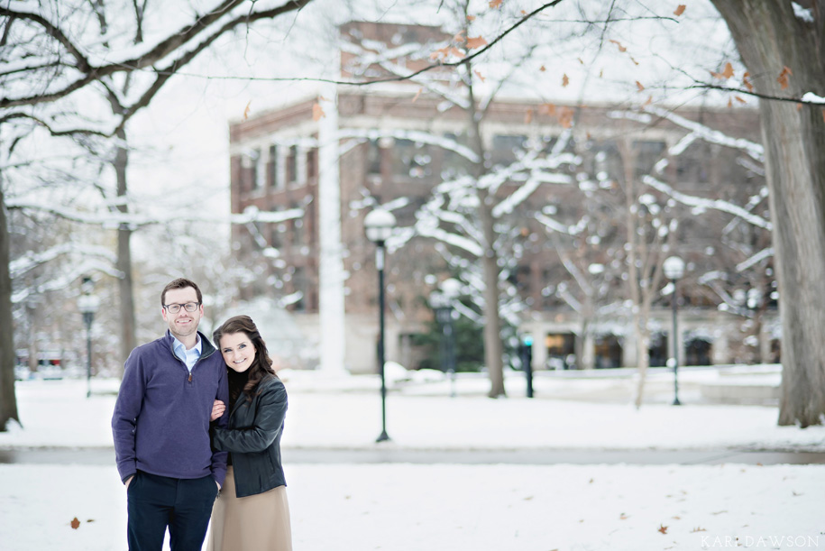 A snowy University of Michigan Campus winter engagement in Ann Arbor Michigan-4