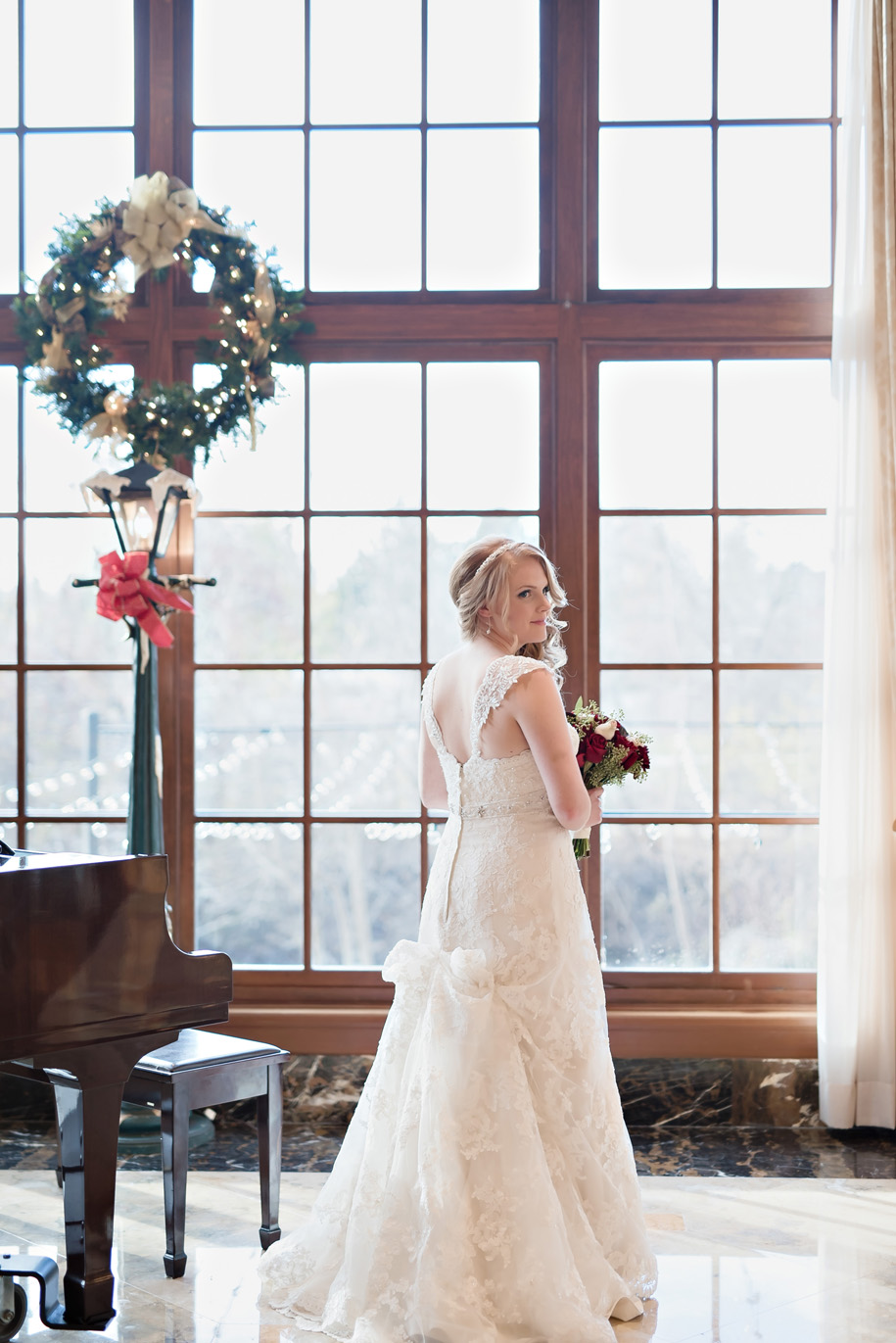 Romantic Winter Wedding with a Red and White Color Pallete-35