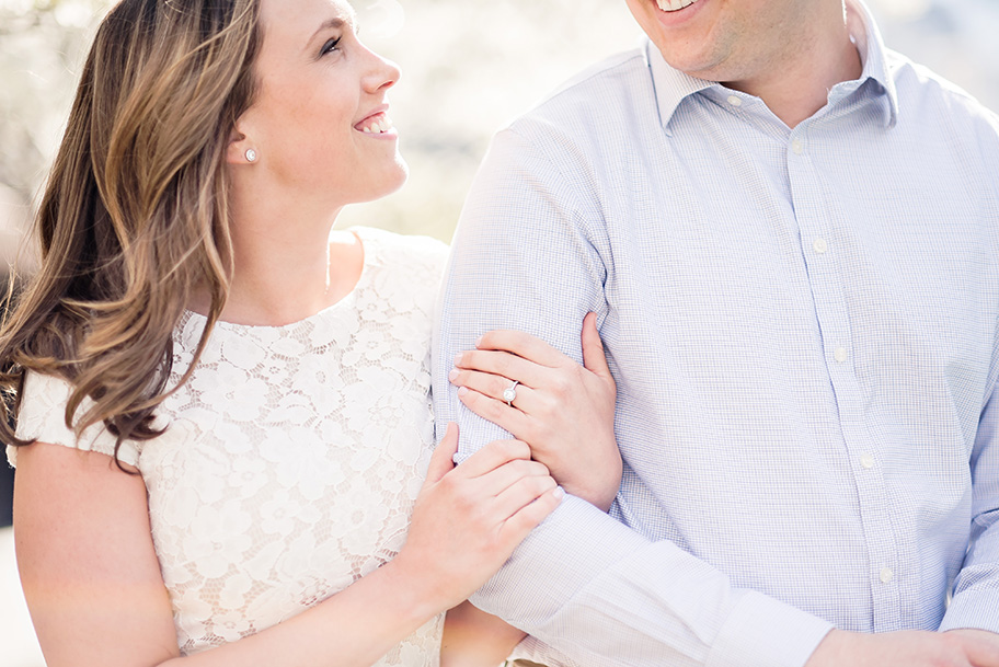Chicago Riverwalk Spring, Romantic, and Sunny engagement session by Kari Dawson Photography
