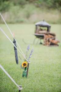 Navy and coral Skyline Camp wedding in the woods in Almont, Michigan by Kari Dawson Photography, top rated Metro Detroit Wedding Photographer.