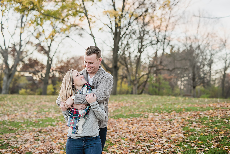 Fall Downtown Rochester Michigan Engagement Photos provided by Kari Dawson, top rated Rochester Wedding Photographer.