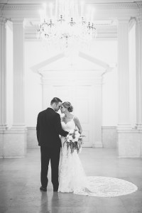 Lovett Hall at Greenfield Village winter wedding by Kari Dawson. Top rated Southeastern Michigan documentary wedding photographer.