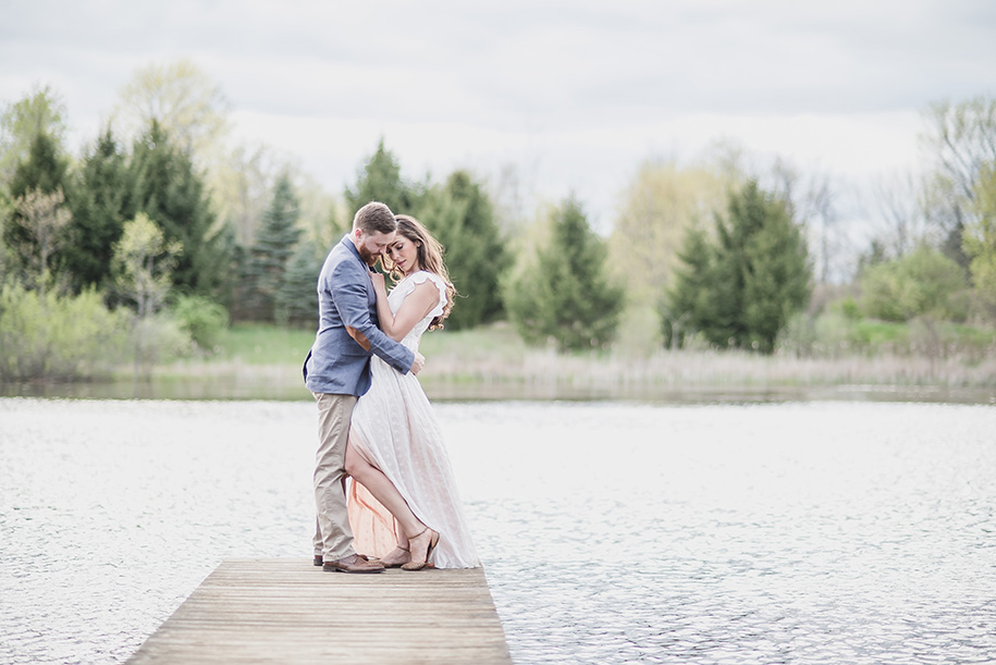 Farm House Engagement in Oxford Michigan by Kari Dawson Photography