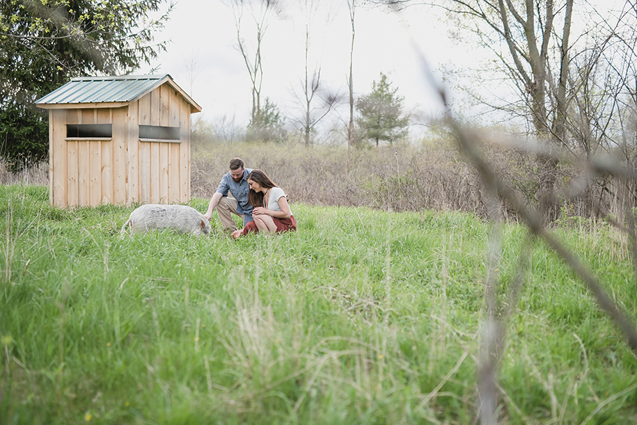 Farm House Engagement in Oxford Michigan33