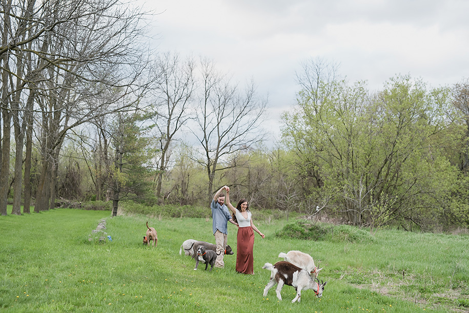 Farm House Engagement in Oxford Michigan36