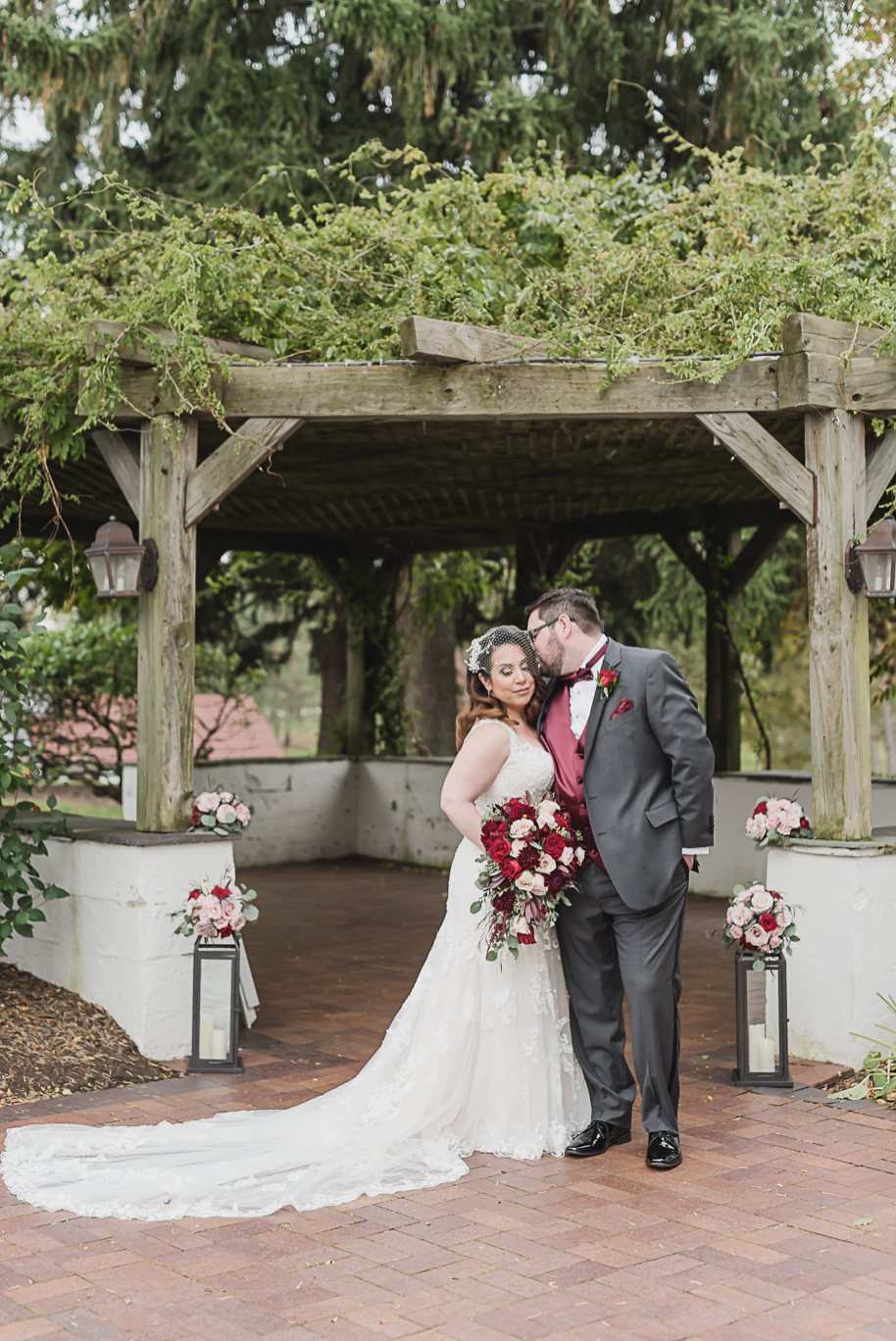 Addison Oaks Cranberry and Gray Wedding-36