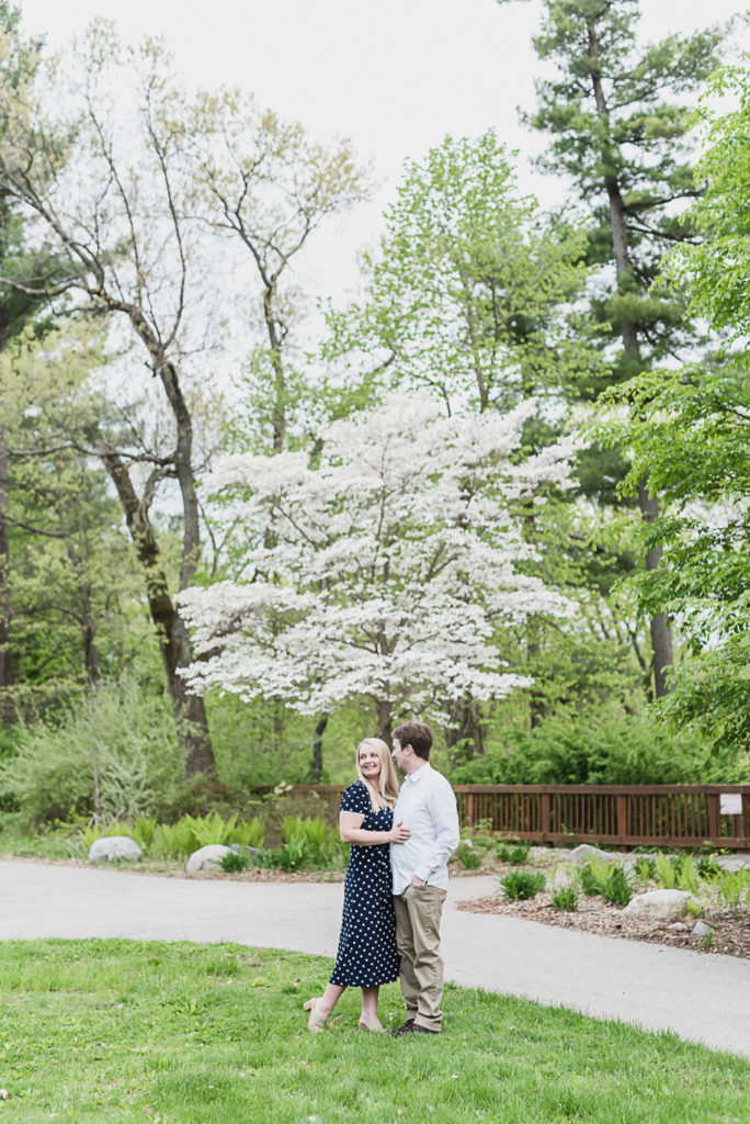 Stony Creek Metropark spring engagement photos in Washington, Michigan provided by Kari Dawson, top-rated Washington engagement and wedding photographer, and her team. 