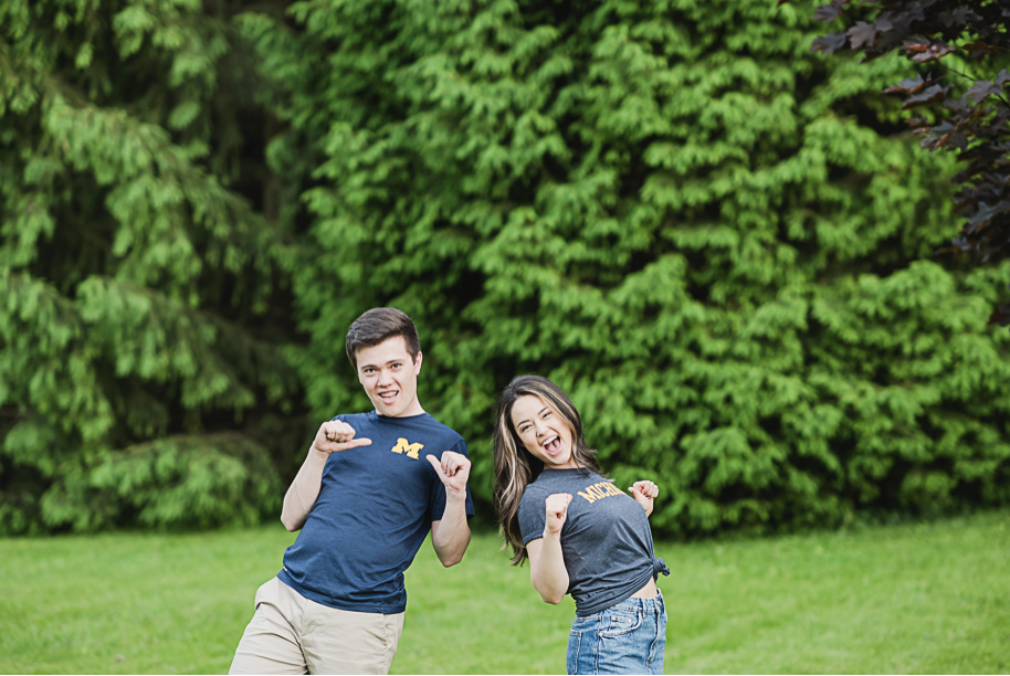 Summer engagement photos in Ann Arbor, Michigan provided by Kari Dawson, top-rated Ann Arbor engagement and wedding photographer.