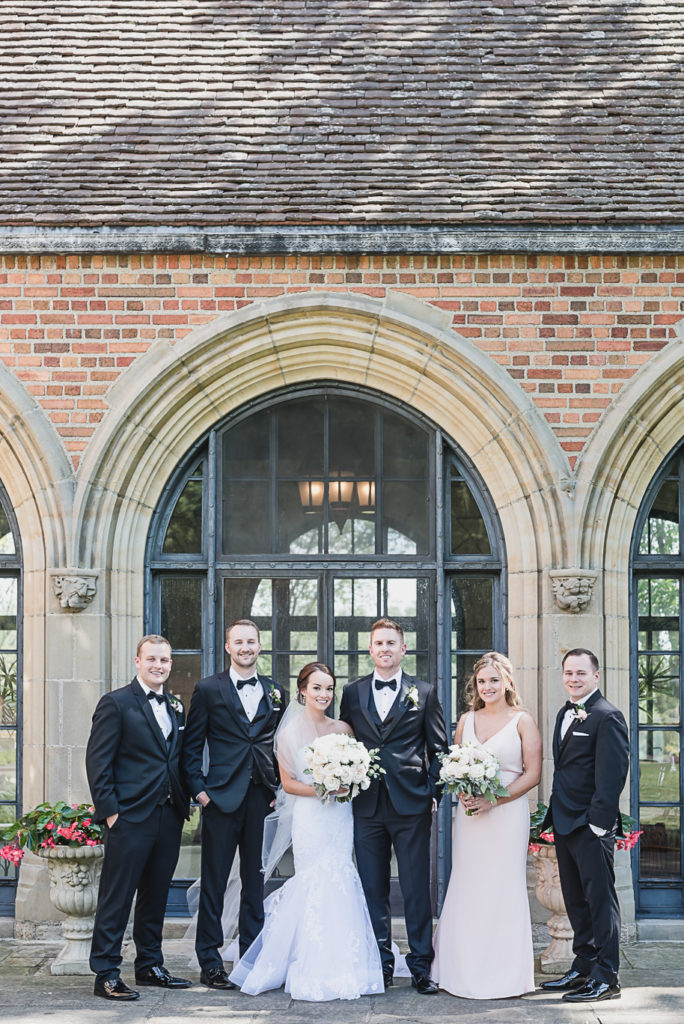 Blush Meadow Brook Hall summer wedding in Rochester, Michigan provided by Kari Dawson Photography, top-rated Rochester engagement and wedding photographer, and her team. 