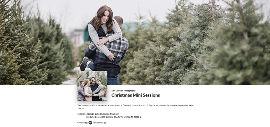 Metro Detroit Christmas card photos are available with Kari Dawson photography at your local Christmas tree farm this November 2019.