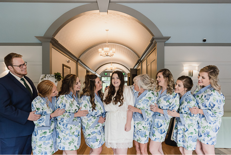 Sage, emerald, and navy wedding color palette at Noah's Event Venue in Auburn Hills, Michigan by Kari Dawson, top-rated Metro Detroit Wedding Photographer, and her team.