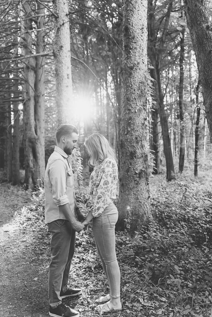 Michigan summer engagement session in the woods by Kari Dawson Photography. 