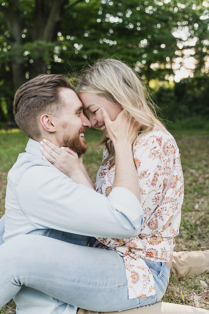 Stony Creek Metro Park engagement photos in Washington, Michigan provided by Kari Dawson Photography.