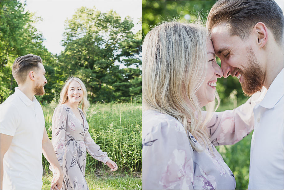 Stony Creek Metro Park engagement photos in Washington, Michigan provided by Kari Dawson Photography.