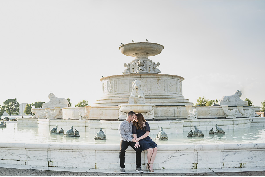Summer Belle Isle engagement photos in Detroit, Michigan provided by Kari Dawson Photography and her team. 