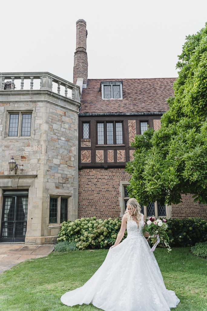 Meadow Brook Hall wedding at the historic mansion in Rochester, Michigan provided by Kari Dawson Photography, top-rated Michigan wedding photographer, and her team. 
