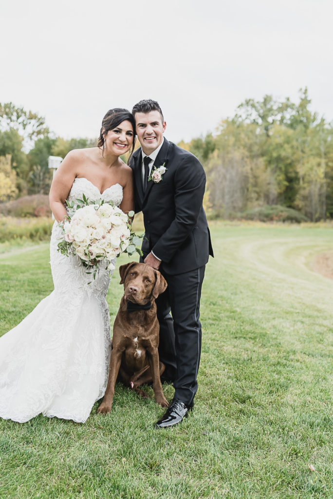 An intimate black tie backyard wedding in Armada Michigan provided by Kari Dawson top rated Southeastern Michigan wedding photographer and her team.