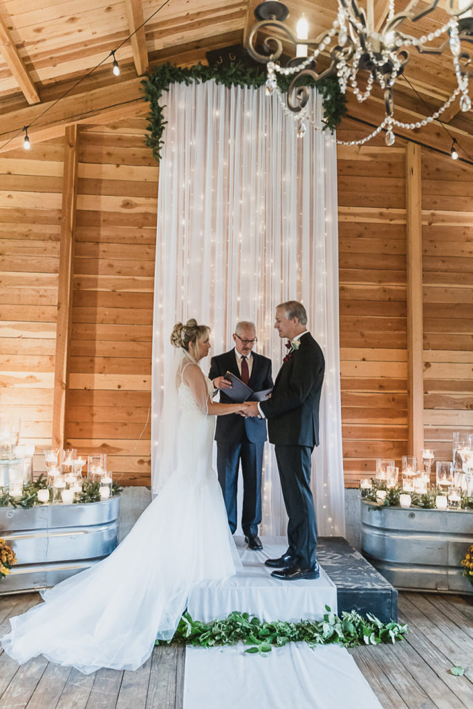 Private Residence Outdoor Wedding for an older couple in a barn in Troy, Michigan provided by Kari Dawson, top-rated Metro Detroit Wedding Photographer, and her team.