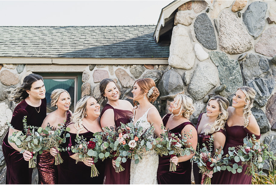 Sunny fall Stone House Barn Wedding in Bancroft, Michigan provided by Kari Dawson, top-rated Michigan Wedding Photographer, and her team.