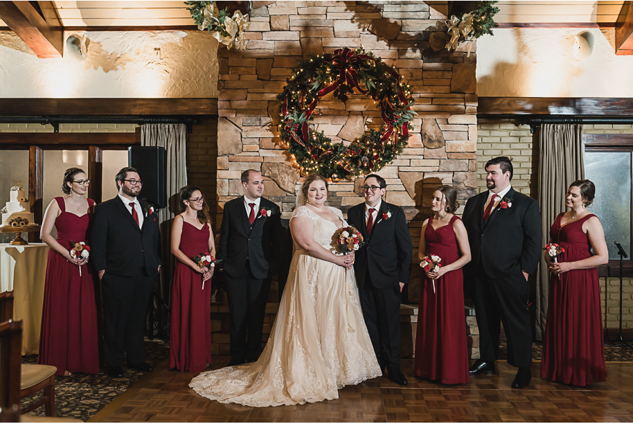Winter Christmas Iroquois Club Wedding in Bloomfield Township, Michigan provided by top-rated Detroit wedding photographer Kari Dawson and her team.