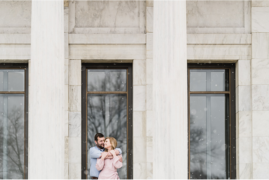 Spring Downtown Toledo Engagement Photos at the Toledo Museum of Art and the Docks at International Park provided by Kari Dawson top-rated Toledo, Ohio wedding photographer.
