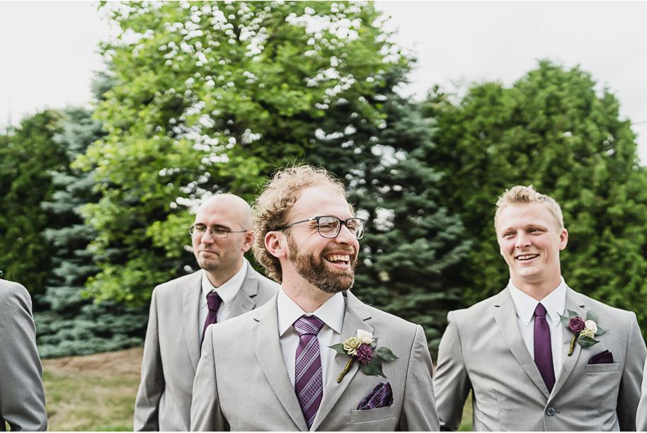 Summer purple and gray Petruzzellos wedding in Troy, Michigan provided by Kari Dawson, top-rated Rochester wedding photographer, and her team.