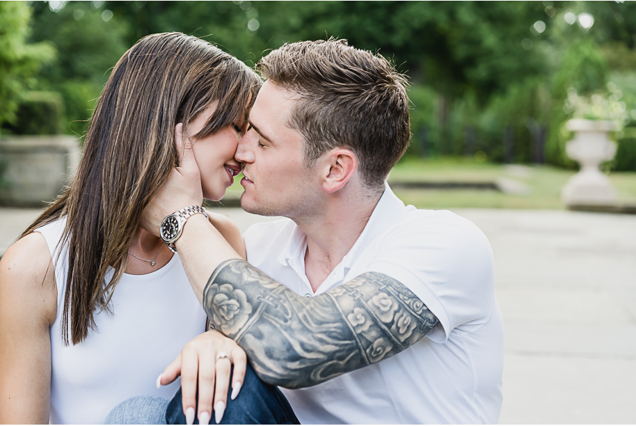 Summer Ford house engagement photos in Grosse Pointe, Michigan provided by Kari Dawson top-rated southeastern Michigan wedding photographer.
