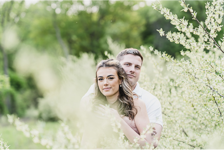 Summer Stony Creek Engagement Photos in the woods and on the water by top-rated Detroit wedding photographer Kari Dawson.