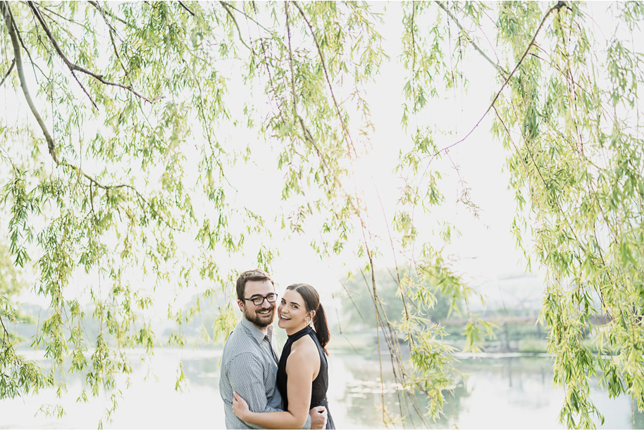 A stunning Belle Isle engagement session in Detroit, Michigan by top-rated Detroit wedding photographer Kari Dawson.