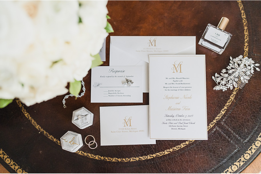 A classic black tie fall Italian wedding at Andiamo in Warren, Michigan provided by Kari Dawson, top-rated Detroit Wedding photographer, and her team.