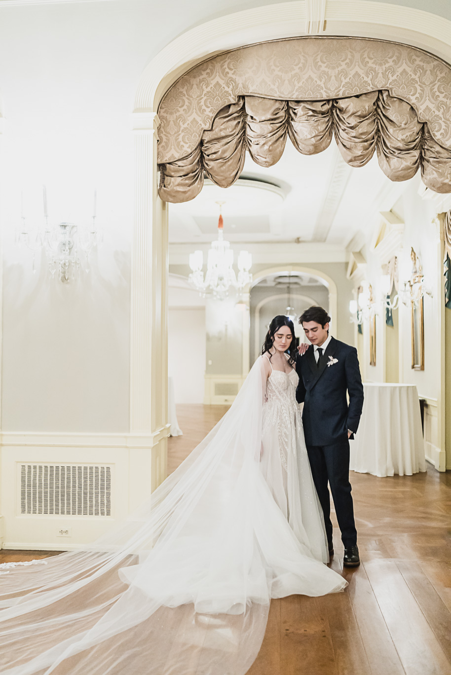 A classic and romantic winter Lovett Hall wedding at Greenfield Village in Dearborn Michigan provided by Kari Dawson top-rated Detroit wedding photographer.